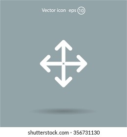 Extend, Re-size, Enlarge. Vector illustration
