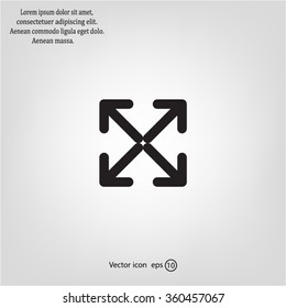 Extend, Re-size, Enlarge. Vector illustration