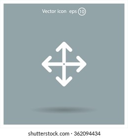 Extend, Re-size, Enlarge. Vector illustration