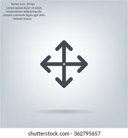 Extend, Re-size, Enlarge. Vector illustration