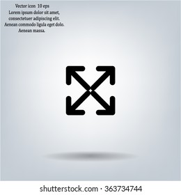 Extend, Re-size, Enlarge. Vector illustration
