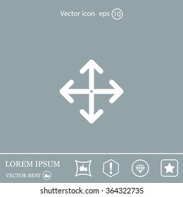 Extend, Re-size, Enlarge. Vector illustration
