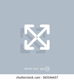 Extend, Re-size, Enlarge. Vector illustration