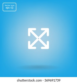 Extend, Re-size, Enlarge. Vector illustration