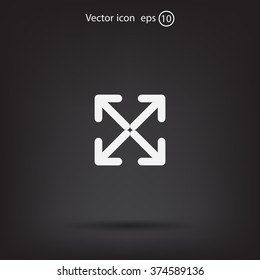 Extend, Re-size, Enlarge. Vector illustration