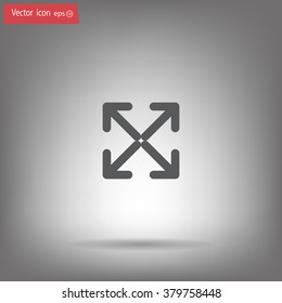 Extend, Re-size, Enlarge. Vector illustration
