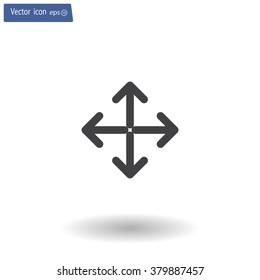 Extend, Re-size, Enlarge. Vector illustration