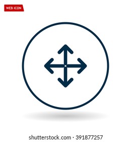 Extend, Re-size, Enlarge. Vector illustration