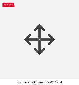 Extend, Re-size, Enlarge. Vector illustration