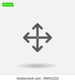 Extend, Re-size, Enlarge. Vector illustration