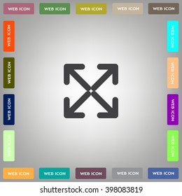 Extend, Re-size, Enlarge. Vector illustration