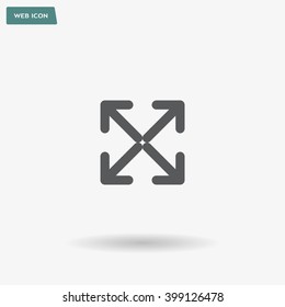 Extend, Re-size, Enlarge. Vector illustration