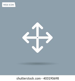 Extend, Re-size, Enlarge. Vector illustration