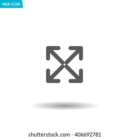 Extend, Re-size, Enlarge. Vector illustration