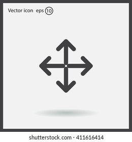 Extend, Re-size, Enlarge. Vector illustration