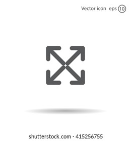 Extend, Re-size, Enlarge. Vector illustration