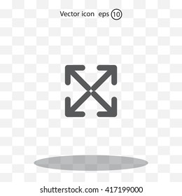 Extend, Re-size, Enlarge. Vector illustration