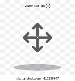 Extend, Re-size, Enlarge. Vector illustration