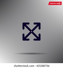 Extend, Re-size, Enlarge. Vector illustration