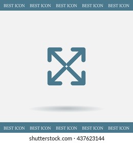 Extend, Re-size, Enlarge. Vector illustration