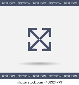Extend, Re-size, Enlarge. Vector illustration