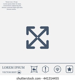 Extend, Re-size, Enlarge. Vector illustration