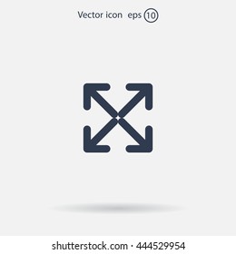 Extend, Re-size, Enlarge. Vector illustration