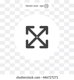 Extend, Re-size, Enlarge. Vector illustration