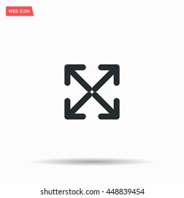 Extend, Re-size, Enlarge. Vector illustration
