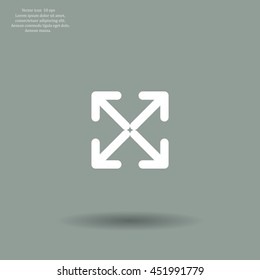 Extend, Re-size, Enlarge. Vector illustration