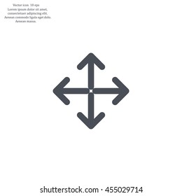 Extend, Re-size, Enlarge. Vector illustration