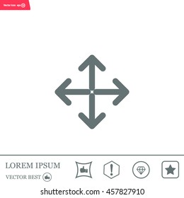 Extend, Re-size, Enlarge. Vector illustration