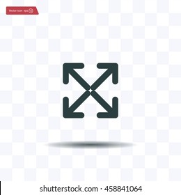 Extend, Re-size, Enlarge. Vector illustration