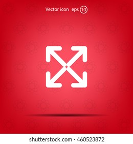 Extend, Re-size, Enlarge. Vector illustration