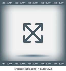 Extend, Re-size, Enlarge. Vector illustration