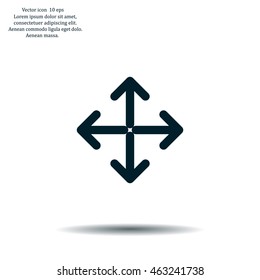 Extend, Re-size, Enlarge. Vector illustration