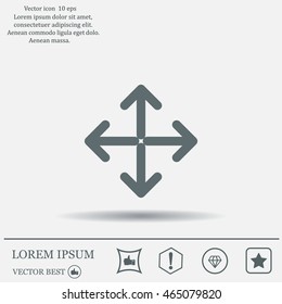 Extend, Re-size, Enlarge. Vector illustration