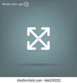 Extend, Re-size, Enlarge. Vector illustration