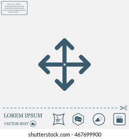 Extend, Re-size, Enlarge. Vector illustration