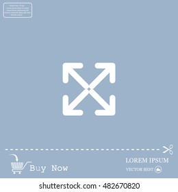 Extend, Re-size, Enlarge. Vector illustration