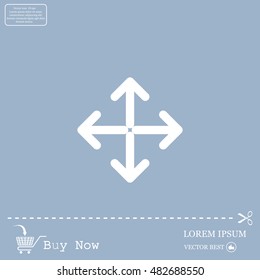 Extend, Re-size, Enlarge. Vector illustration