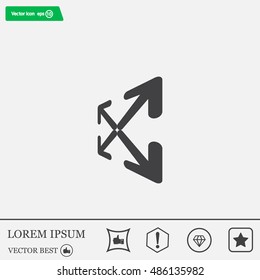 Extend, Re-size, Enlarge. Vector illustration