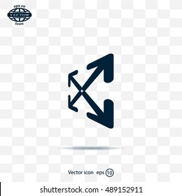 Extend, Re-size, Enlarge. Vector illustration