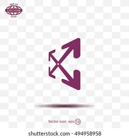 Extend, Re-size, Enlarge. Vector illustration