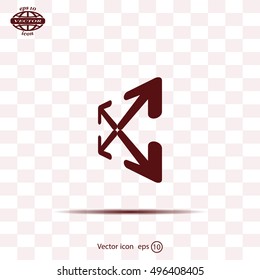 Extend, Re-size, Enlarge. Vector illustration