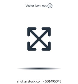 Extend, Re-size, Enlarge. Vector illustration