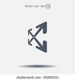 Extend, Re-size, Enlarge. Vector illustration