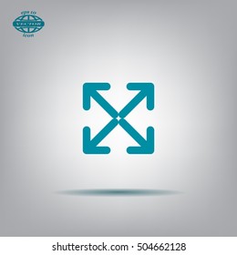 Extend, Re-size, Enlarge. Vector illustration