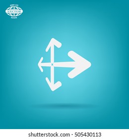 Extend, Re-size, Enlarge. Vector illustration