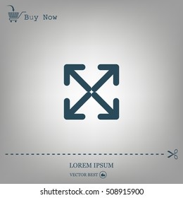 Extend, Re-size, Enlarge. Vector illustration